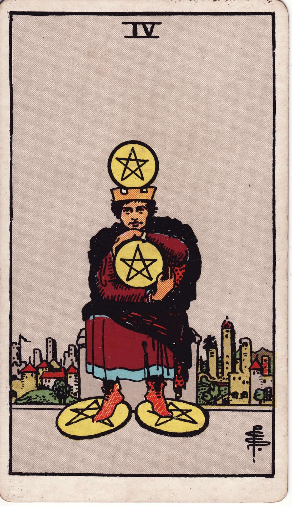 Four of Pentacles Tarot Card