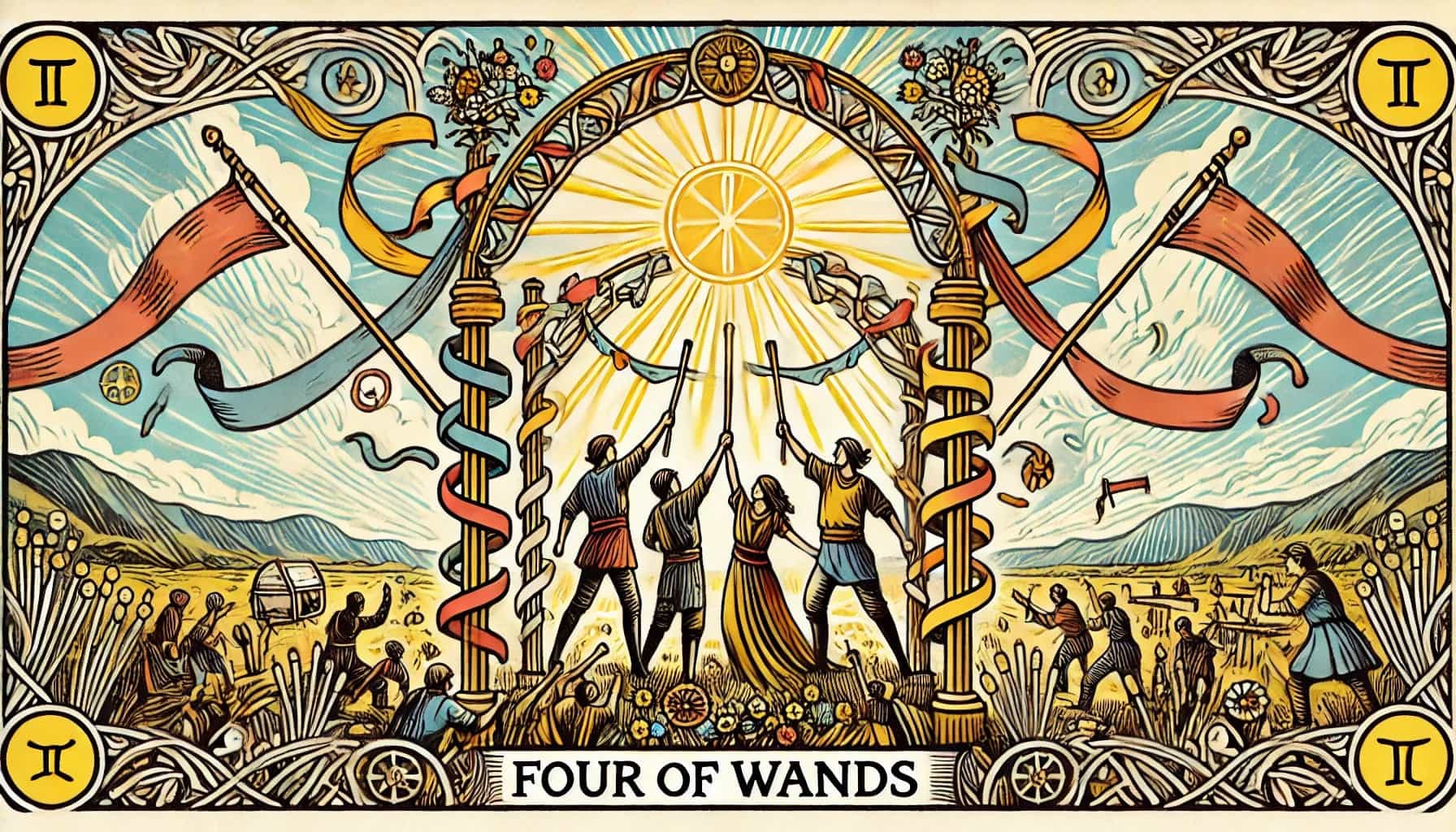 Four of Wands as Action