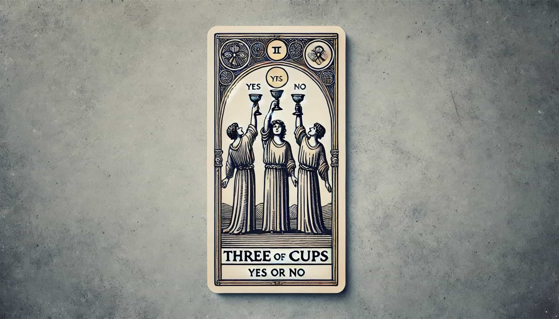 Three of Cups as Yes or No