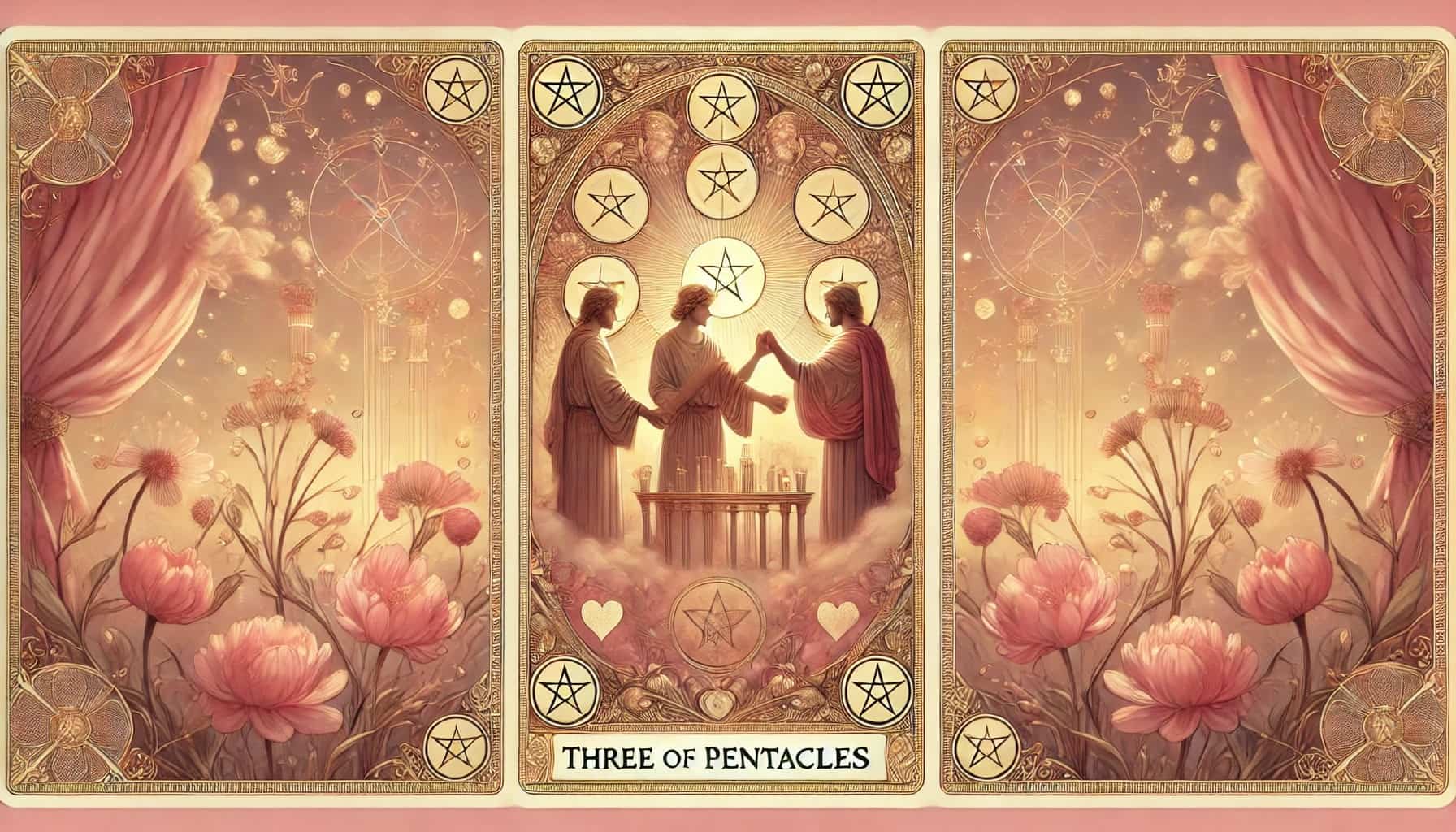 Three of Pentacles as Love