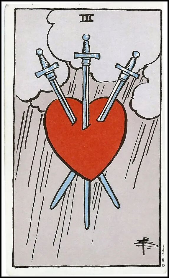 Three of Swords Tarot Card