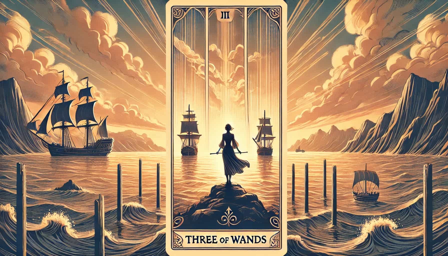 Three of Wands as Love