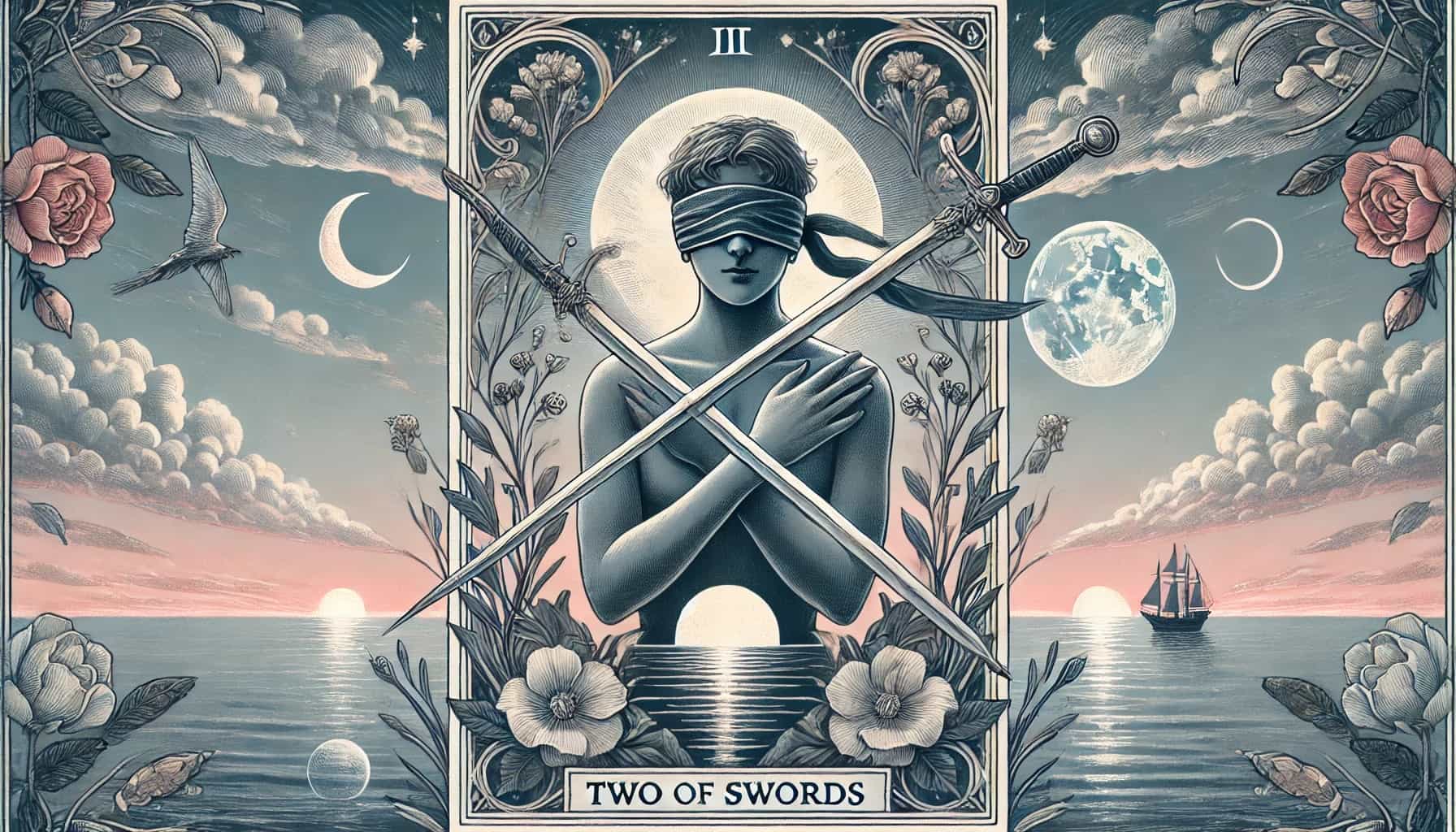 Two of Swords as Love